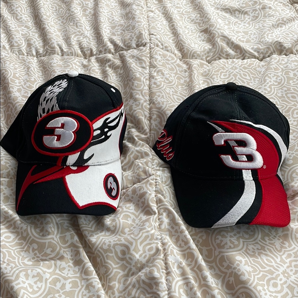 Rare vintage Dale Earnhardt Number 3 hats